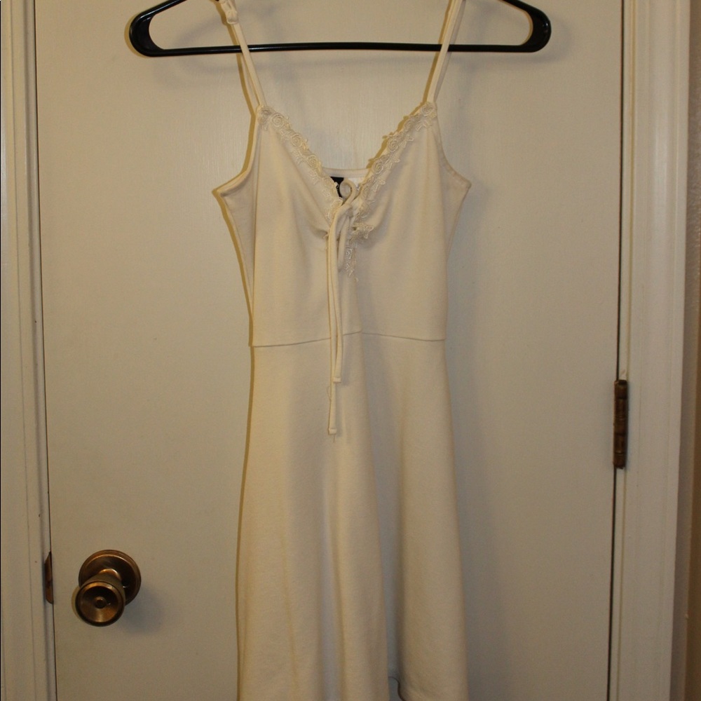 White skater dress
